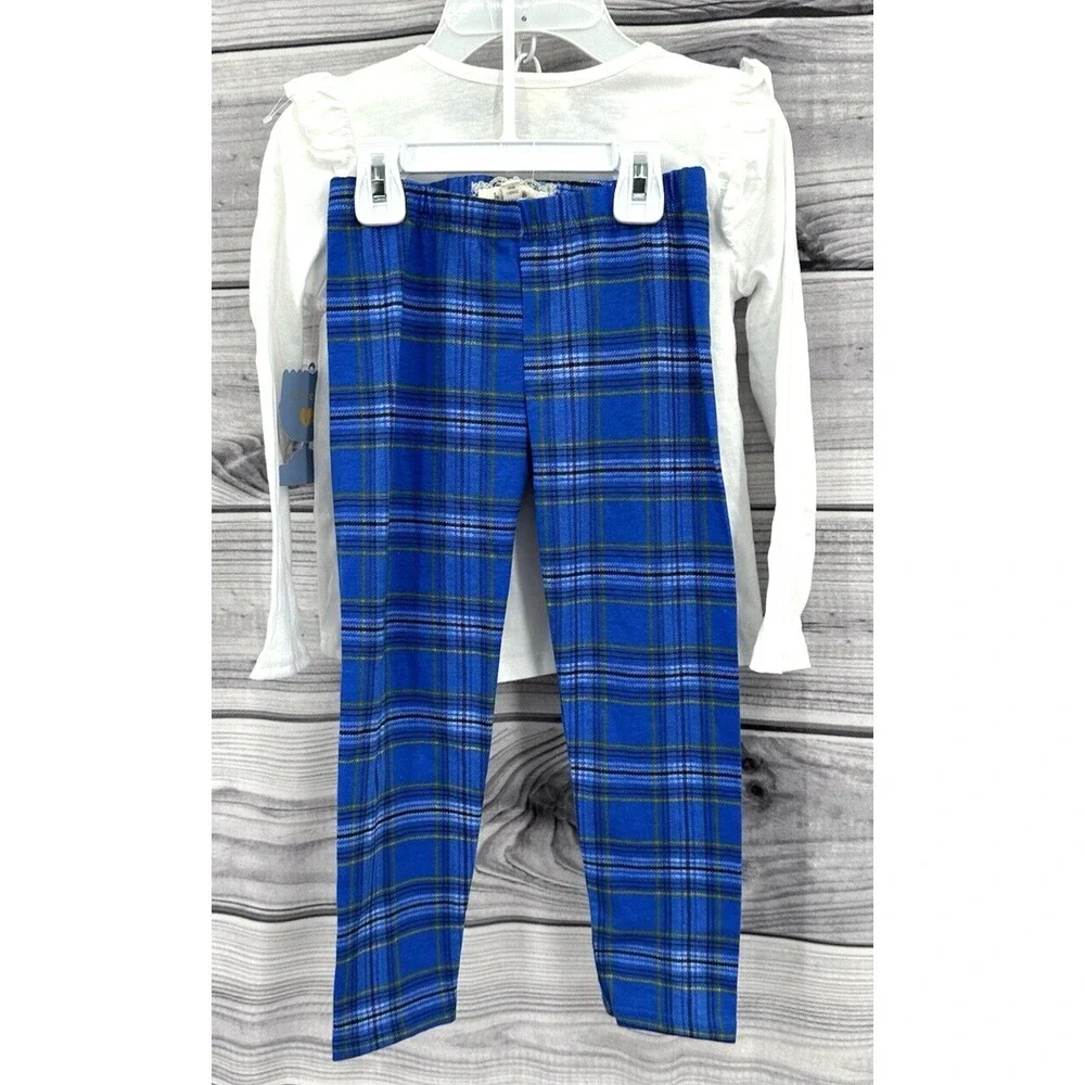 BTWEEN TWO PIECE HANUKKAH OUTFIT WITH HEADBAND Little Girl Size 6 BLUE /‎ WHITE - Picture 5 of 5